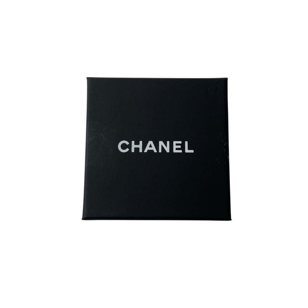 CHANEL Authentic Silver Logo Earrings - Picture 8 of 9